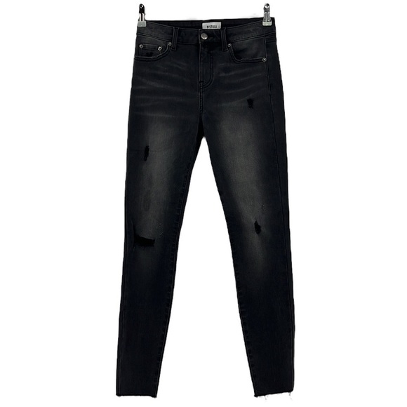 PISTOLA 
Audrey Mid Rose Skinny Stretch Jean Lisbon Grey/Black 26 New - Picture 2 of 9